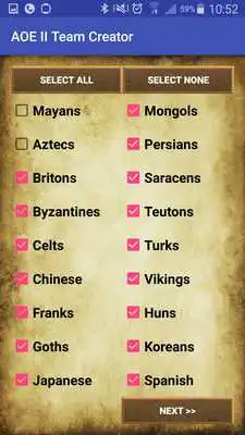 Play Team Creator for AOE