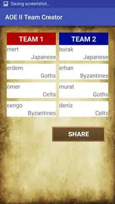 Play Team Creator for AOE