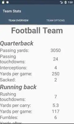 Play Team Stats Play Team Stats