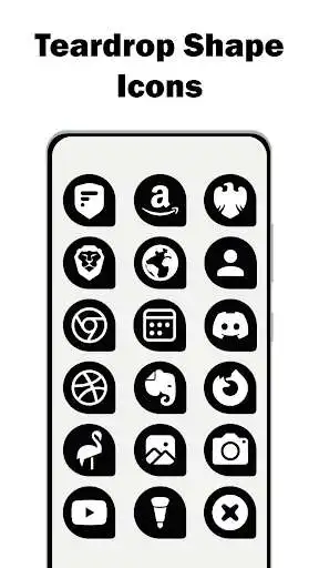 Play Teardrop Black - Icon Pack  and enjoy Teardrop Black - Icon Pack with UptoPlay