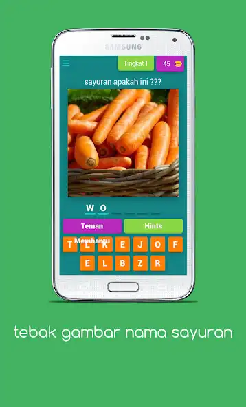 Play tebak gambar nama sayuran  and enjoy tebak gambar nama sayuran with UptoPlay
