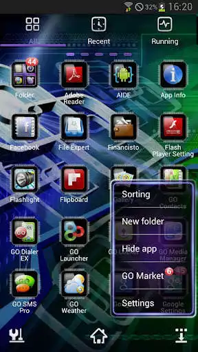 Play Tech GO Launcher EX Theme