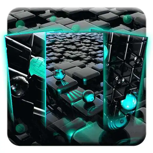 Free play online Tech Neon Glass Ball Wallpaper APK