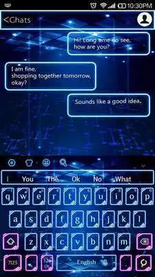 Play Technology Blue Neon Keyboard