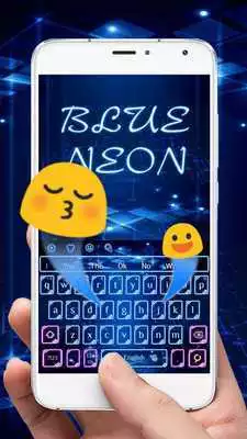 Play Technology Blue Neon Keyboard