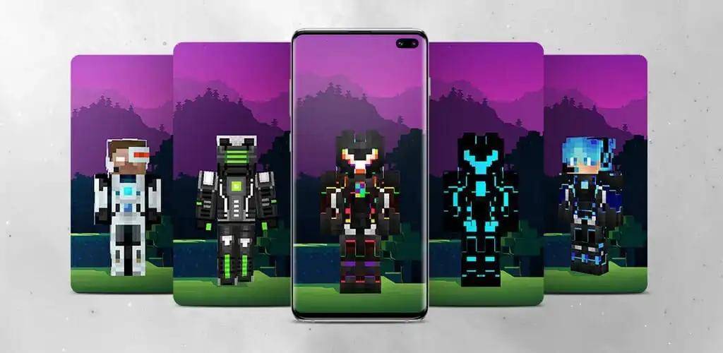 Play Techno Skin for Minecraft  and enjoy Techno Skin for Minecraft with UptoPlay