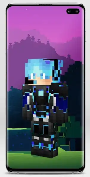 Play Techno Skin for Minecraft as an online game Techno Skin for Minecraft with UptoPlay