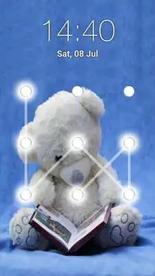 Play Teddy Bear Pattern Lock Screen