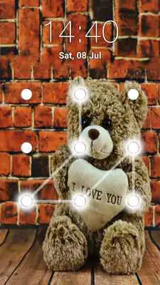 Play Teddy Bear Pattern Lock Screen