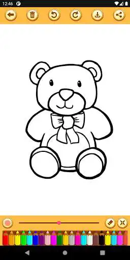 Play Teddy Coloring Book as an online game Teddy Coloring Book with UptoPlay