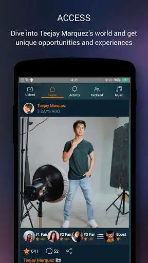 Play APK Teejay Marquez Official App  and enjoy Teejay Marquez Official App with UptoPlay escapemusic.android.a640