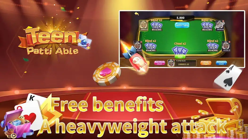 Play TeenPattiAble as an online game TeenPattiAble with UptoPlay