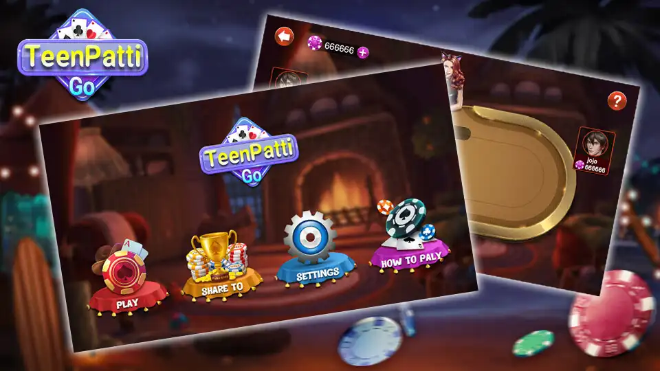 Play Teen Patti Go as an online game Teen Patti Go with UptoPlay