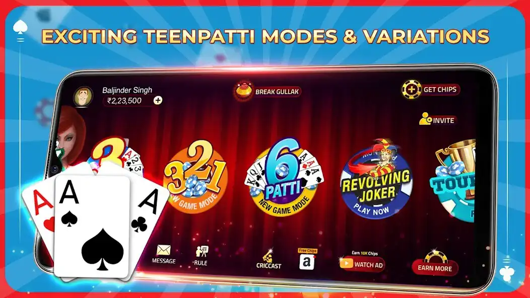 Play Teen Patti Octro: 3 Patti Game as an online game Teen Patti Octro: 3 Patti Game with UptoPlay