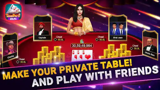 Play Teen Patti Real - Online  and enjoy Teen Patti Real - Online with UptoPlay