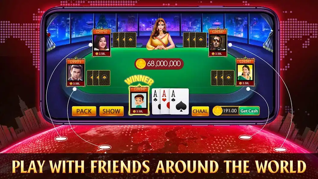Play Teen Patti Solo: 3 Patti Poker as an online game Teen Patti Solo: 3 Patti Poker with UptoPlay