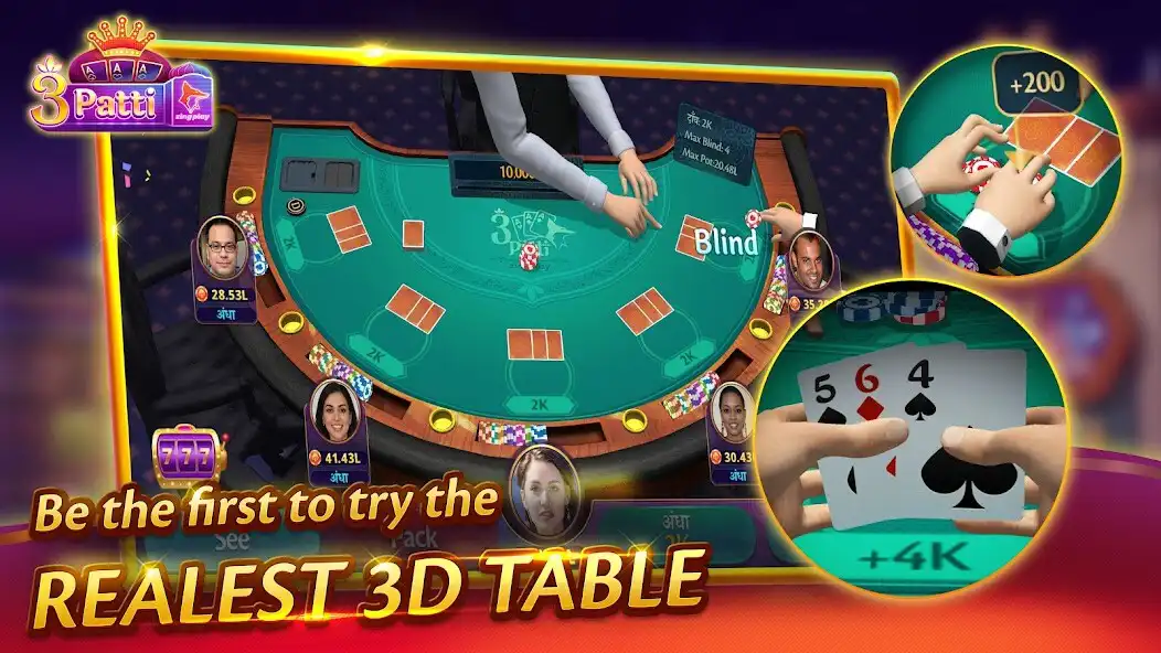 Play Teen Patti ZingPlay - Real 3D  and enjoy Teen Patti ZingPlay - Real 3D with UptoPlay