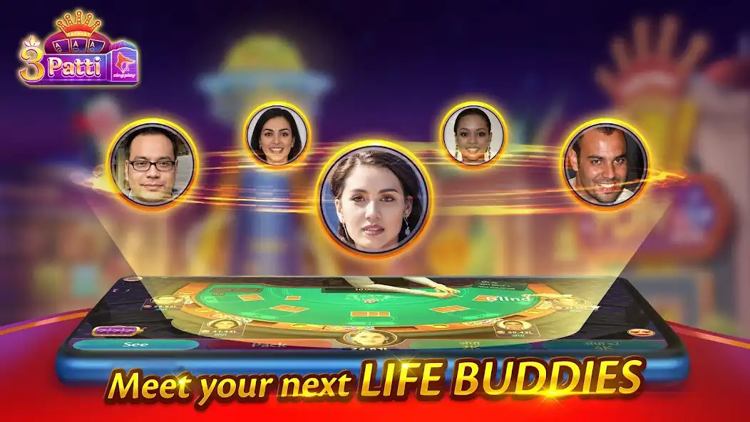 Play Teen Patti ZingPlay - Real 3D as an online game Teen Patti ZingPlay - Real 3D with UptoPlay