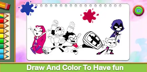 Play Teen Titans Coloring Book as an online game Teen Titans Coloring Book with UptoPlay