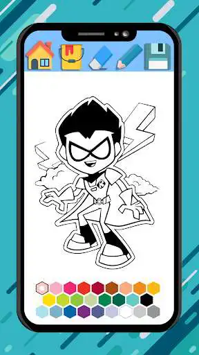 Play Teen Titans coloring the cartoon book  and enjoy Teen Titans coloring the cartoon book with UptoPlay