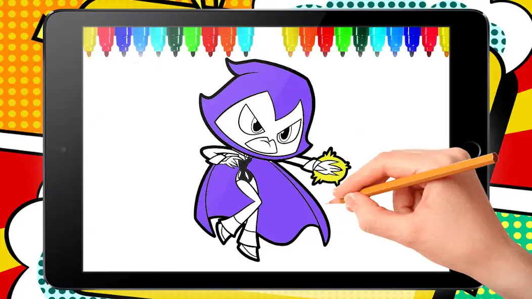 Play Teen Titans go coloring game as an online game Teen Titans go coloring game with UptoPlay