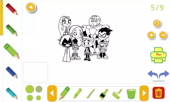 Play Teen-Titans hero go coloring book