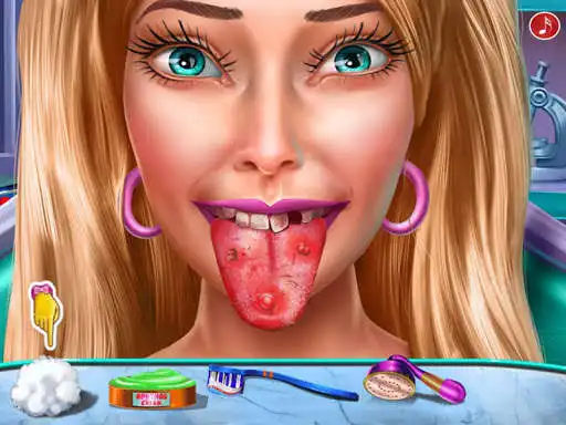 Play Teeth And Tongue Doctor : Hollywood Smile  and enjoy Teeth And Tongue Doctor : Hollywood Smile with UptoPlay