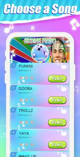Play Tekashi 6ix9ine Piano tiles  and enjoy Tekashi 6ix9ine Piano tiles with UptoPlay