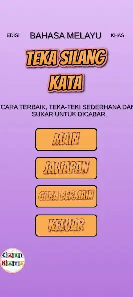 Play Teka Silang Kata bahasa melayu  and enjoy Teka Silang Kata bahasa melayu with UptoPlay