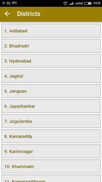 Play Telangana 31 Districts Info as an online game Telangana 31 Districts Info with UptoPlay
