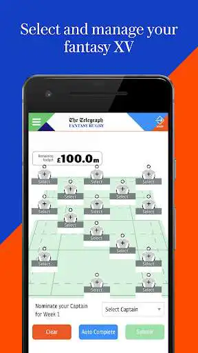 Play Telegraph Fantasy Rugby 2019 as an online game Telegraph Fantasy Rugby 2019 with UptoPlay