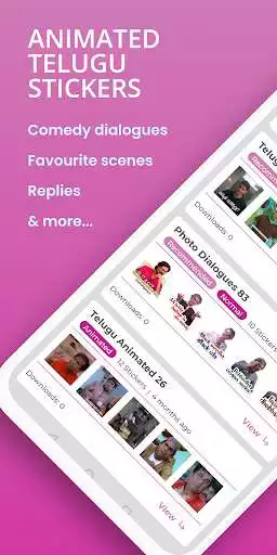 Play Telugu Animated Stickers  and enjoy Telugu Animated Stickers with UptoPlay