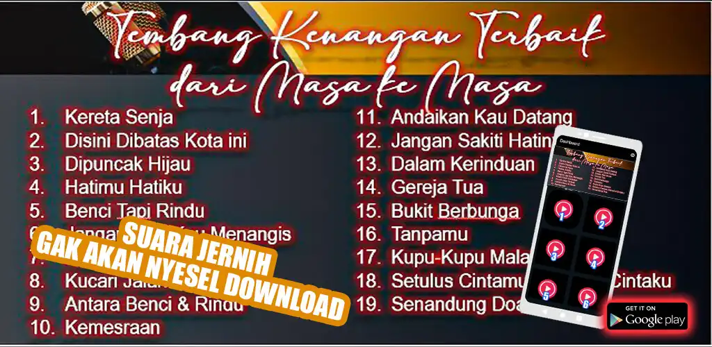 Play Tembang Kenangan Offline Mp3 as an online game Tembang Kenangan Offline Mp3 with UptoPlay