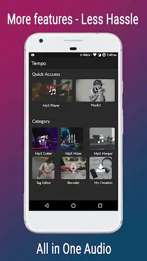 Play Tempo : Mix,Merger,Cut,Audio Editor & Player  and enjoy Tempo : Mix,Merger,Cut,Audio Editor & Player with UptoPlay