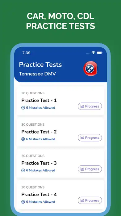 Play Tennessee TN DMV Permit Test  and enjoy Tennessee TN DMV Permit Test with UptoPlay