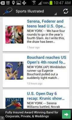 Play Tennis News App as an online game Tennis News App with UptoPlay