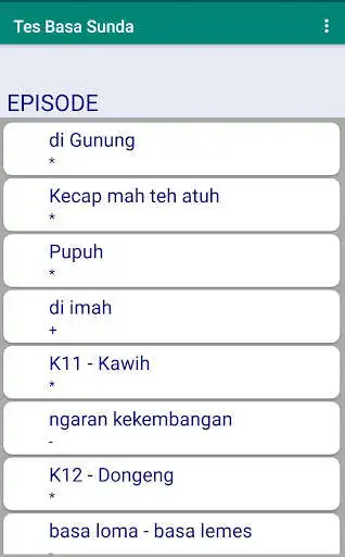 Play Tes Basa Sunda  and enjoy Tes Basa Sunda with UptoPlay