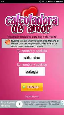 Play Test de amor verdadero con nombres