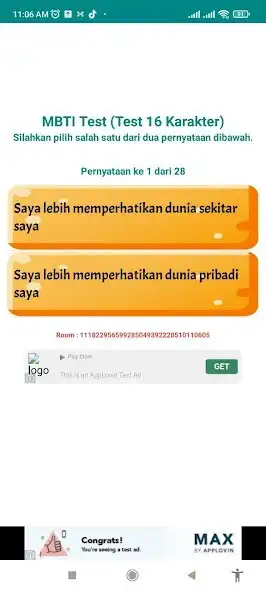 Play Test Kepribadian dan Mindset  and enjoy Test Kepribadian dan Mindset with UptoPlay