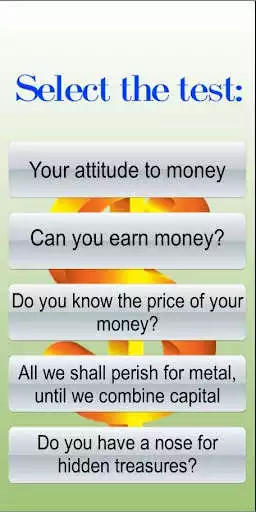 Play TESTS. YOU AND MONEY.  and enjoy TESTS. YOU AND MONEY. with UptoPlay