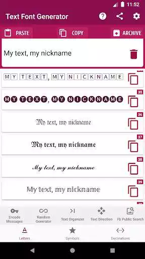 Play Text Font Generator, Encode Messages