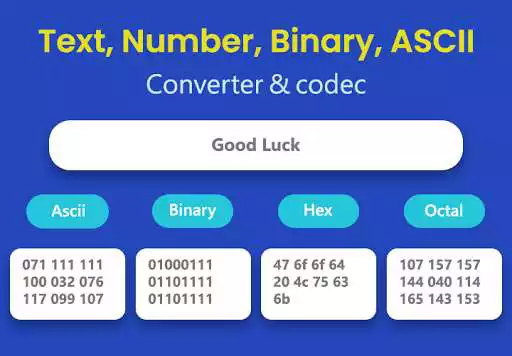 Play Text, Number, Binary, ASCII Converter & Codec  and enjoy Text, Number, Binary, ASCII Converter & Codec with UptoPlay