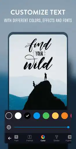 Play Text On Photo - Quotes Maker, Photo Maker as an online game Text On Photo - Quotes Maker, Photo Maker with UptoPlay