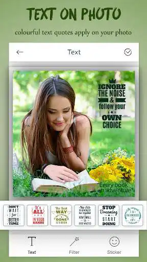 Play Text On Photo : Typo Type Text Photo Editor as an online game Text On Photo : Typo Type Text Photo Editor with UptoPlay