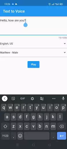 Play Text to Voice Play Text to Voice