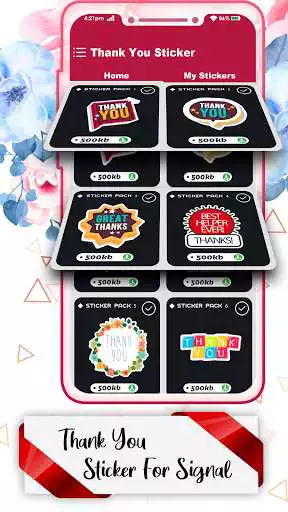 Play Thank You Stickers For Signal App : Signal Sticker  and enjoy Thank You Stickers For Signal App : Signal Sticker with UptoPlay