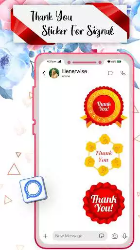 Play Thank You Stickers For Signal App : Signal Sticker as an online game Thank You Stickers For Signal App : Signal Sticker with UptoPlay