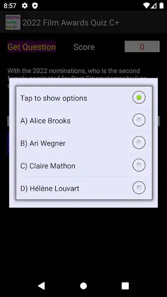 Play The 2022 Film Awards Quiz C+ as an online game The 2022 Film Awards Quiz C+ with UptoPlay