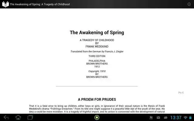 Play The Awakening of Spring Play The Awakening of Spring
