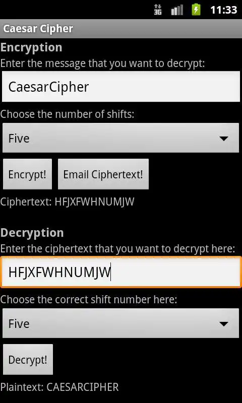 Play The Caesar Cipher